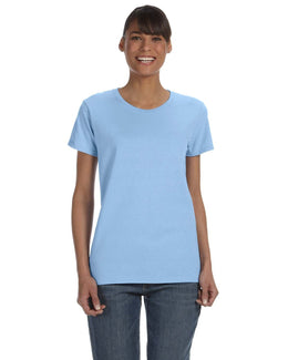 Gildan Ladies Lightweight 100% Cotton T-Shirt G500L | Light Blue - Front