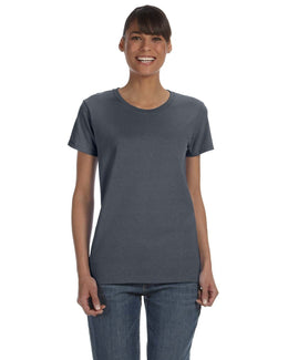 Gildan Ladies Lightweight 100% Cotton T-Shirt G500L | Dark Heather - Front