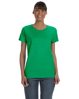 Gildan Ladies Lightweight 100% Cotton T-Shirt G500L | Irish Green - Front