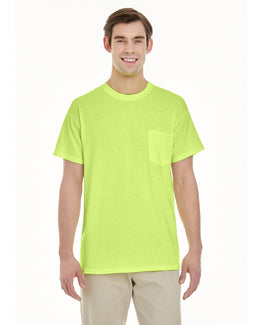 Gildan Pocket T-Shirt G530 | Safety Green - Front