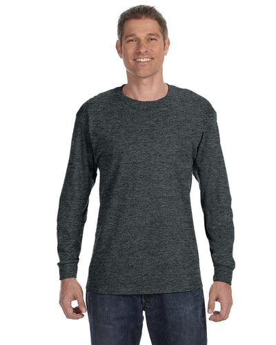 Gildan Heavy Cotton Long Sleeve T-Shirt G540 | Dark Heather - Front