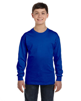 Gildan Youth Heavy Cotton Long Sleeve T-Shirt G540B | Royal - Front