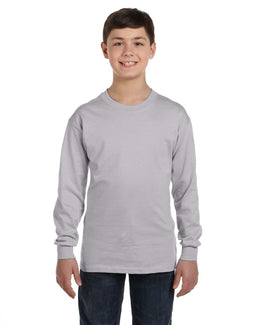 Gildan Youth Heavy Cotton Long Sleeve T-Shirt G540B | Sport Grey - Front