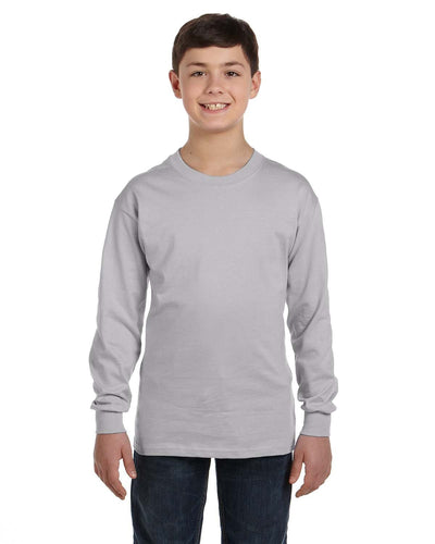 Gildan Youth Heavy Cotton Long Sleeve T-Shirt G540B | Sport Grey - Front