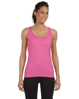 Gildan Ladies SoftStyle Tank Top G642L | Azalea - Front