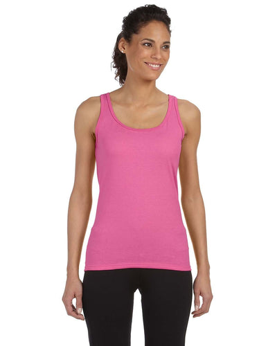 Gildan Ladies SoftStyle Tank Top G642L | Azalea - Front
