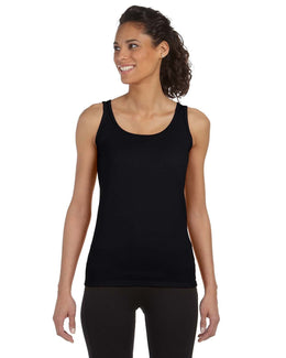 Gildan Ladies SoftStyle Tank Top G642L | Black - Front