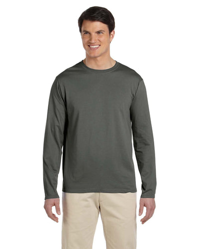 Gildan SoftStyle Long Sleeve T-Shirt G644 | Military Green - Front