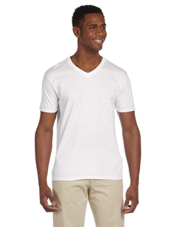Gildan SoftStyle V-Neck T-Shirt G64V | White - Front