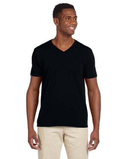 Gildan SoftStyle V-Neck T-Shirt G64V | Black - Front