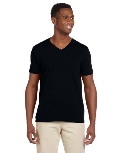 Gildan SoftStyle V-Neck T-Shirt G64V | Black - Front