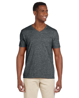 Gildan SoftStyle V-Neck T-Shirt G64V | Dark Heather - Front