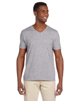 Gildan SoftStyle V-Neck T-Shirt G64V | Rs Sport Grey - Front