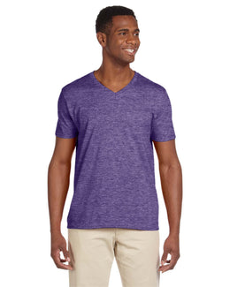 Gildan SoftStyle V-Neck T-Shirt G64V | Heather Purple - Front