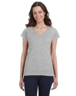 Gildan Ladies SoftStyle V-Neck T-Shirt G64VL | Rs Sport Grey - Front