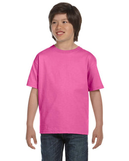 Gildan Youth DryBlend 50/50 T-Shirt G800B | Azalea - Front