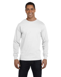 Gildan 50/50 Long Sleeve T-Shirt G840 | White - Front