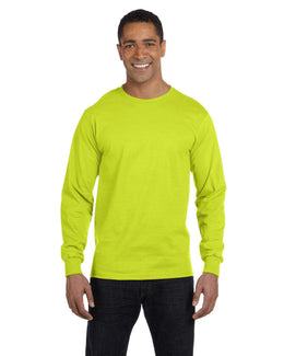 Gildan 50/50 Long Sleeve T-Shirt G840 | Safety Green - Front