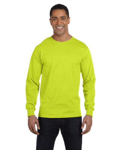 Gildan 50/50 Long Sleeve T-Shirt G840 | Safety Green - Front