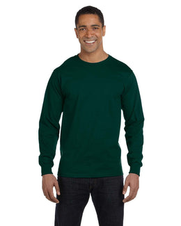 Gildan 50/50 Long Sleeve T-Shirt G840 | Forest Green - Front
