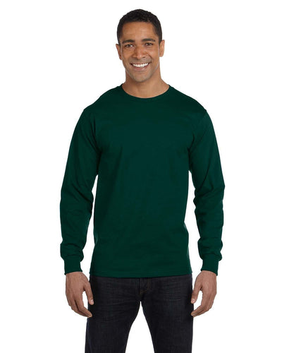 Gildan 50/50 Long Sleeve T-Shirt G840 | Forest Green - Front
