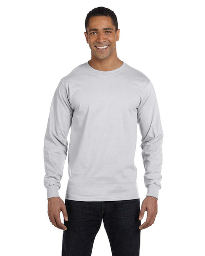 Gildan 50/50 Long Sleeve T-Shirt G840 | Ash Grey - Front