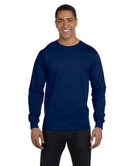 Gildan 50/50 Long Sleeve T-Shirt G840 | Navy - Front
