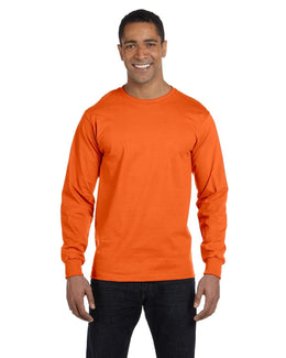 Gildan 50/50 Long Sleeve T-Shirt G840 | Orange - Front