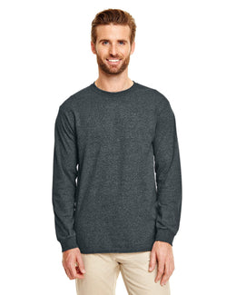Gildan 50/50 Long Sleeve T-Shirt G840 | Dark Heather - Front