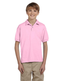Gildan DryBlend Youth 50/50 Jersey Polo Shirt G880B | Light Pink - Front