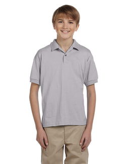 Gildan DryBlend Youth 50/50 Jersey Polo Shirt G880B | Sport Grey - Front