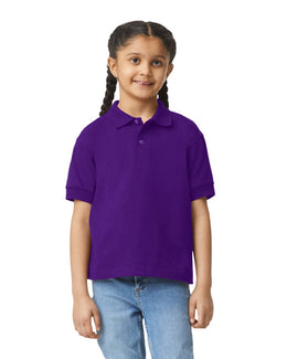 Gildan DryBlend Youth 50/50 Jersey Polo Shirt G880B | Purple - Front