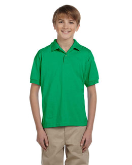 Gildan DryBlend Youth 50/50 Jersey Polo Shirt G880B | Irish Green - Front