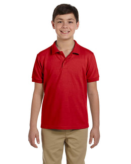 Gildan Youth DryBlend Pique Polo Shirt G948B | Red - Front
