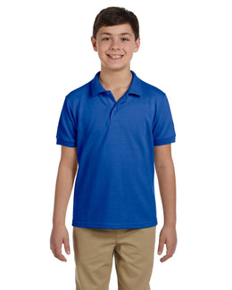 Gildan Youth DryBlend Pique Polo Shirt G948B | Royal - Front