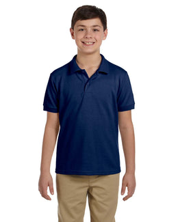 Gildan Youth DryBlend Pique Polo Shirt G948B | Navy - Front