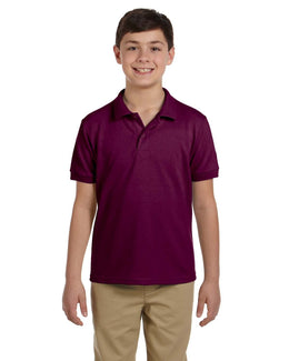 Gildan Youth DryBlend Pique Polo Shirt G948B | Maroon - Front