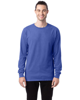 ComfortWash by Hanes Unisex 100% Ringspun Cotton Long Sleeve T-Shirt GDH200 | Deep Forte - Front