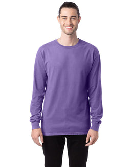 ComfortWash by Hanes Unisex 100% Ringspun Cotton Long Sleeve T-Shirt GDH200 | Lavender - Front