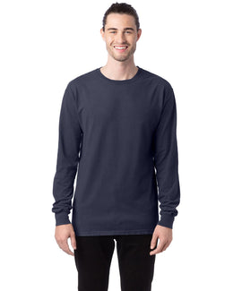ComfortWash by Hanes Unisex 100% Ringspun Cotton Long Sleeve T-Shirt GDH200 | Anchor Slate - Front