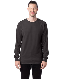 ComfortWash by Hanes Unisex 100% Ringspun Cotton Long Sleeve T-Shirt GDH200 | New Railroad - Front