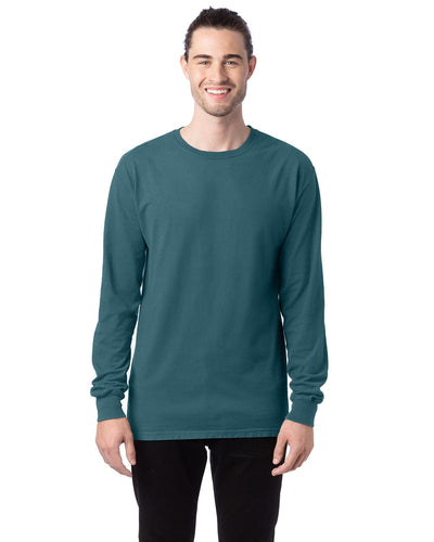 ComfortWash by Hanes Unisex 100% Ringspun Cotton Long Sleeve T-Shirt GDH200 | Cactus - Front