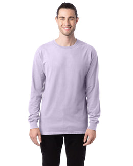 ComfortWash by Hanes Unisex 100% Ringspun Cotton Long Sleeve T-Shirt GDH200 | Future Lavender - Front