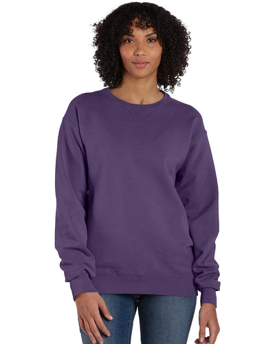 ComfortWash by Hanes Unisex Crew Sweatshirt GDH400 | Grape Soda - Front