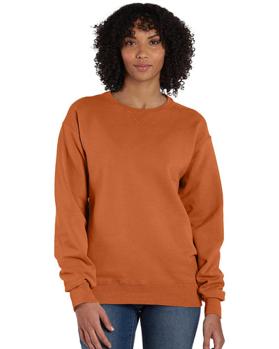 ComfortWash by Hanes Unisex Crew Sweatshirt GDH400 | Texas Orange - Front