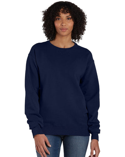 ComfortWash by Hanes Unisex Crew Sweatshirt GDH400 | Navy - Front