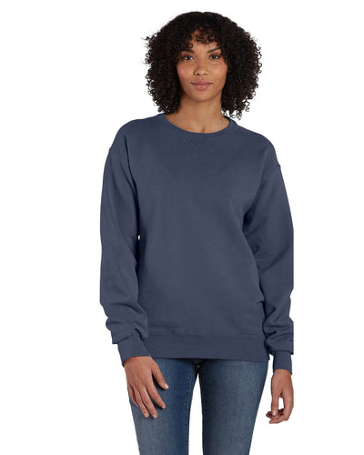 ComfortWash by Hanes Unisex Crew Sweatshirt GDH400 | Anchor Slate - Front