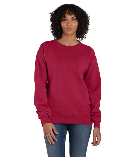 ComfortWash by Hanes Unisex Crew Sweatshirt GDH400 | Crimson Fall - Front