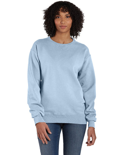 ComfortWash by Hanes Unisex Crew Sweatshirt GDH400 | Soothing Blue - Front