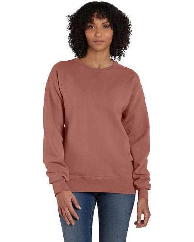 ComfortWash by Hanes Unisex Crew Sweatshirt GDH400 | Mauve - Front
